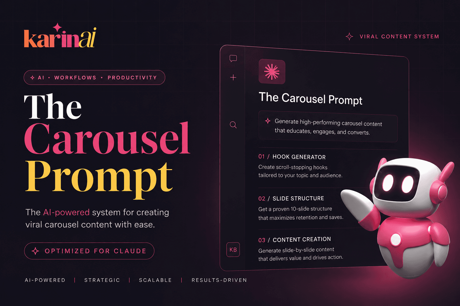 The Carousel Prompt — Claude AI Content Workflow 🎠 — image 1 of 1